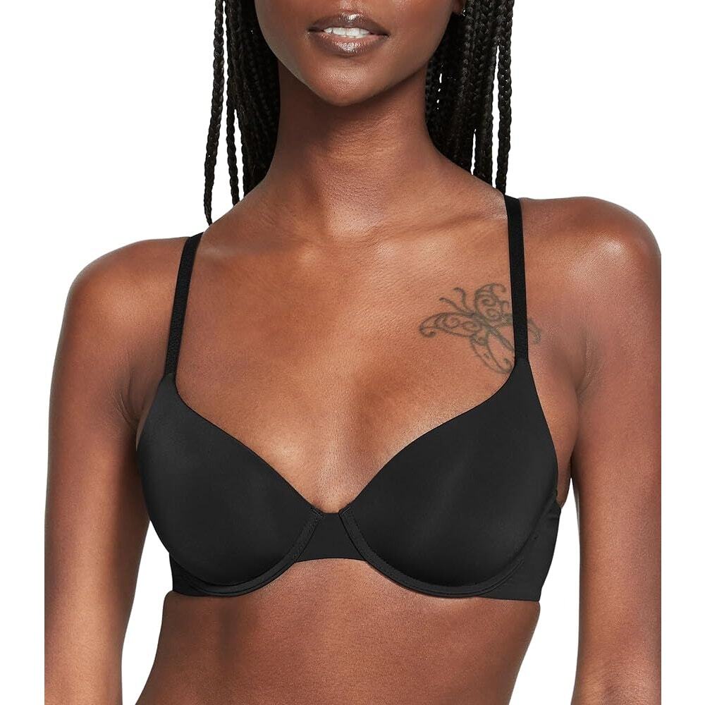 Body By Victoria's Secret T Shirt Bra Underwired Adjustable Black 36B NWT